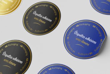 Étiquettes adhésives finition Dorure 4B Packaging